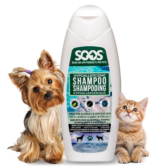 Natural Dead Sea Hypoallergenic Shampoo for Dogs and Cats - Soos Pets