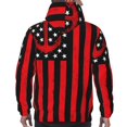 thumbnail image 7 of Wukai Nautical American Flag Print Men Hoodies Fleece Sweatshirts Long Sleeve Sweaters Pullover Fall Outfits Winter Clothes-Small, 7 of 7