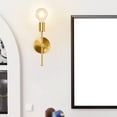 thumbnail image 2 of Wall Sconces 2 Pack Modern Wall Lighting Hardwired Gold Wall Lamp with Metal Column Stand for Bedroom, Living Room, Bathroom, 2 of 7
