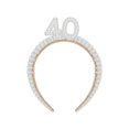 thumbnail image 1 of wonima11 40th Birthday Pearl Headband Fabulous 40th Birthday Decorations for Women 40 Gifts, 1 of 1