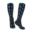 thumbnail image 4 of Daiia Sports Socks Blue Seahorse Printed Novelty Crew Socks for Men Women Knee High Socks Cotton Socks Soft & Breathable Support Unisex Socks, 4 of 9