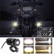 thumbnail image 3 of 2pcs Motorcycle Led Driving Lights 12000lm Tri-color Mini Headlights Fog Lights 60w 6000k, 3 of 3