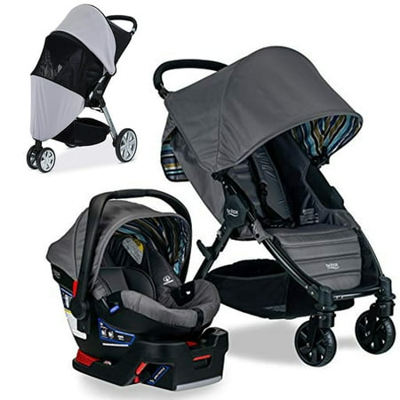 Britax Pathway & B-Safe 35 Travel System, Crew with Suncover Bundle