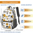thumbnail image 3 of Basketball and Star White Pattern 17" School Backpacks for Teens,Waterproof Oxford Fabric,S-Shape Padded Straps for School,Travel,Hiking,Camping, 3 of 6