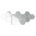 thumbnail image 6 of 12 Pcs Hexagon Stickers For Walls,1.8X1.6 Inch Small Self-Adhesive Flexible Acrylic Wall Mirrors Decorative,Peel And Stick Mirrors Tiles Stick On Mirrors For Wall Door Locker,Wall Stickers,Black, 6 of 8