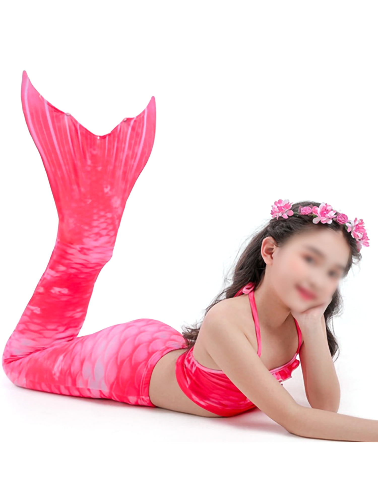Children Kid Girl Swimming Costume Swimsuit Swimwear Mermaid Tail Bikini Cosplay 