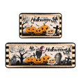 thumbnail image 1 of Halloween Kitchen Carpet (2 ) Halloween Pumpkin Alphabet Kitchen Carpet Washable Cushion Comfortable Kitchen Carpet Set, 1 of 6
