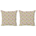 thumbnail image 1 of Tribal Throw Pillow Cushion Cover Pack of 2, Feathers and Arrows Motifs Pattern Simple Native Illustration, Zippered Double-Side Digital Print, 4 Sizes, Multicolor, by Ambesonne, 1 of 2