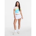 thumbnail image 2 of No Boundaries Pride Tie Dye Ribbed Graphic Cotton Baby Tee, Women's XXS-XXL, 2 of 5