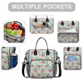thumbnail image 2 of Pioneer Flower Floral Print Pattern Womens Lunch Box for Work,Insulated Large Lunch Bag,Leakproof Adult Lunch Bag for Work,Beach,Travel,Picnic,Camping, 2 of 6