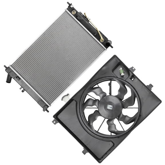 ECCPP Cooling Fan and Radiator Assembly Fits for Hyundai for Elantra Coupe 2014 for Hyundai for Elantra 2014-2016 13412 ,253103X550, 253103X600, HY3010186; 621-565,623510,HY3115152