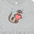 thumbnail image 4 of Inktastic Cute Smiling Valentine's Day Otter with Heart Girls Toddler Dress, 4 of 5