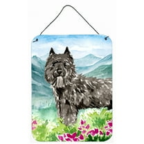 Mountain Flowers Bouvier des Flandres Wall or Door Hanging Prints