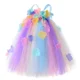 thumbnail image 4 of Vestido de tul con tutú de hada de flores pastel para niña, vestidos de princesa para niña de flores para bodas, vestidos de desfile, vestido de fiesta de cumpleaños para niña, 4 of 5