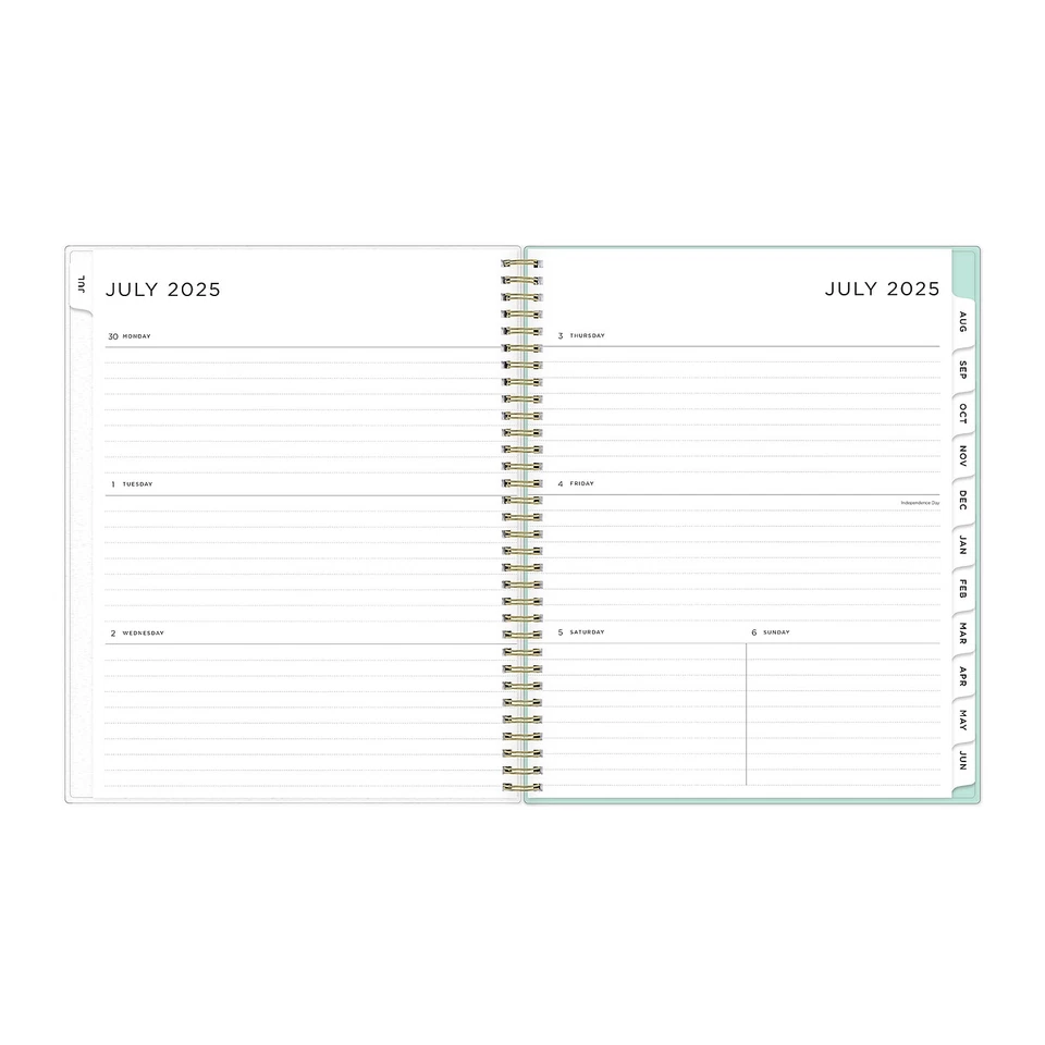 2025-2026 Blue Sky Smoke 8.5" X 11" Weekly & Monthly Planner Plastic Cover