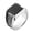 Black, variant on Men Vintage Square Gemstone Signet Ring Stainless Steel Silver Plated Wide Grid CZ Band Gothic Hip Hop Punk Western Ethnic Finger Jewelry Green Size 9