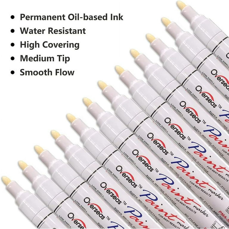 Oil Based White Paint Pen For Glass Overseas White Permanent