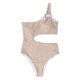 thumbnail image 1 of style2 Traje de baño de una pieza para mujer Traje de baño acanalado ahuecado con un solo hombro, 1 of 5