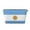 Silver, variant on Flag Of Argentina Handbag Purse Tote Organizer Zipper Closure Cosmetic Pouch Bag For Travelling