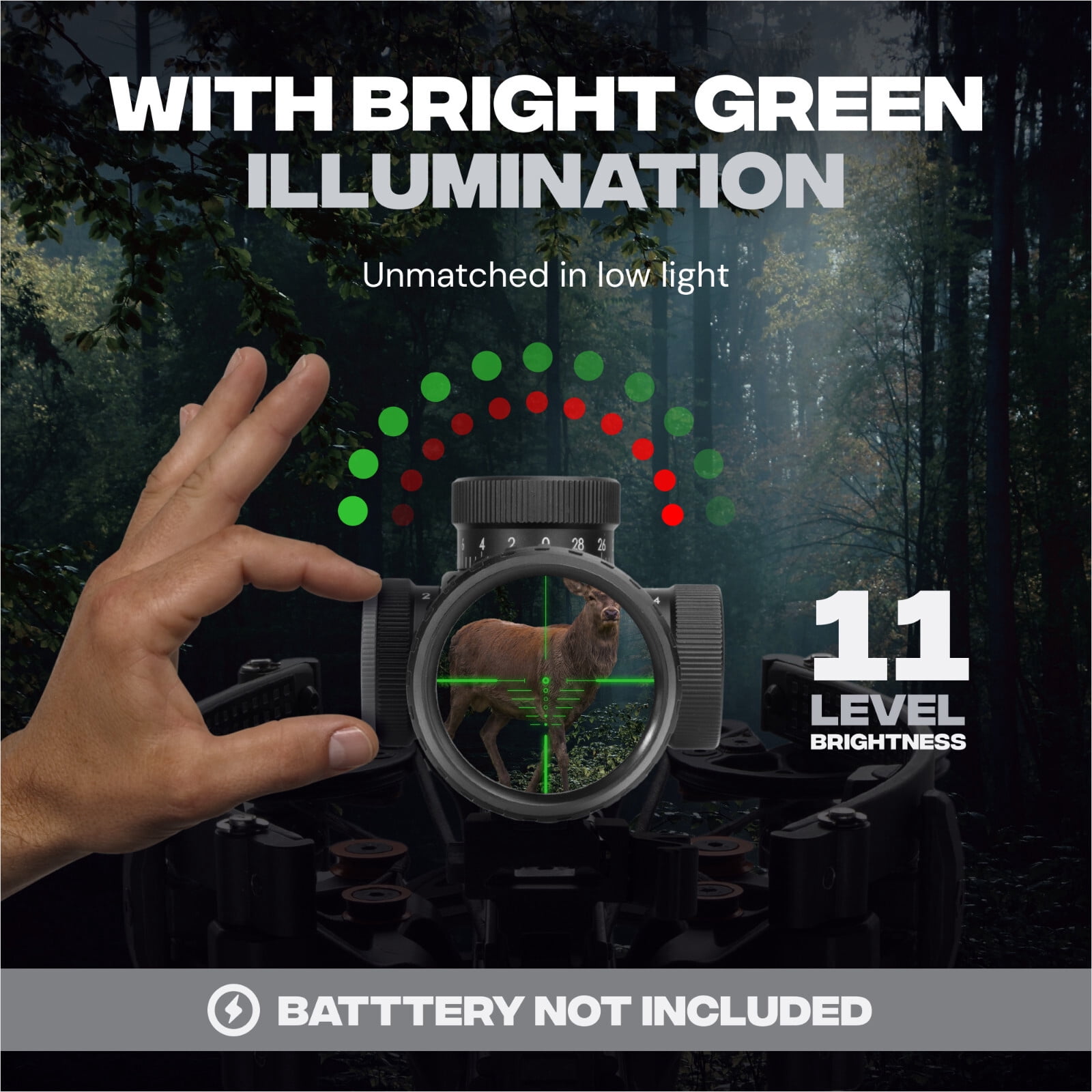 Ballista Falcon Flex 2-7x32 Crossbow Scope Adjustable Magnification and Illuminated Reticle