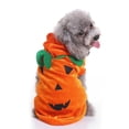 thumbnail image 6 of Aoznliie Dog Clothes, Halloween Pumpkin Furry Outfit for Small Cats, 9x15 inch Pet Costume for Halloween Party Decoration, Orange, 6 of 9