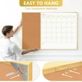 thumbnail image 3 of ARCOBIS Whiteboard Calendar with Cork Board, 36"x24" Magnetic White Board Calendar Dry Erase for Wall, Gold Frame Monthly Combination Board for Offic, 3 of 8