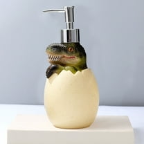 Dinosaur Soap Dispenser - Press-Type Pump for Shampoo, Lotion, or Liquid Soap - ABS Spring Pump Head, Rust-Free, Soft Plastic Body - 1pc