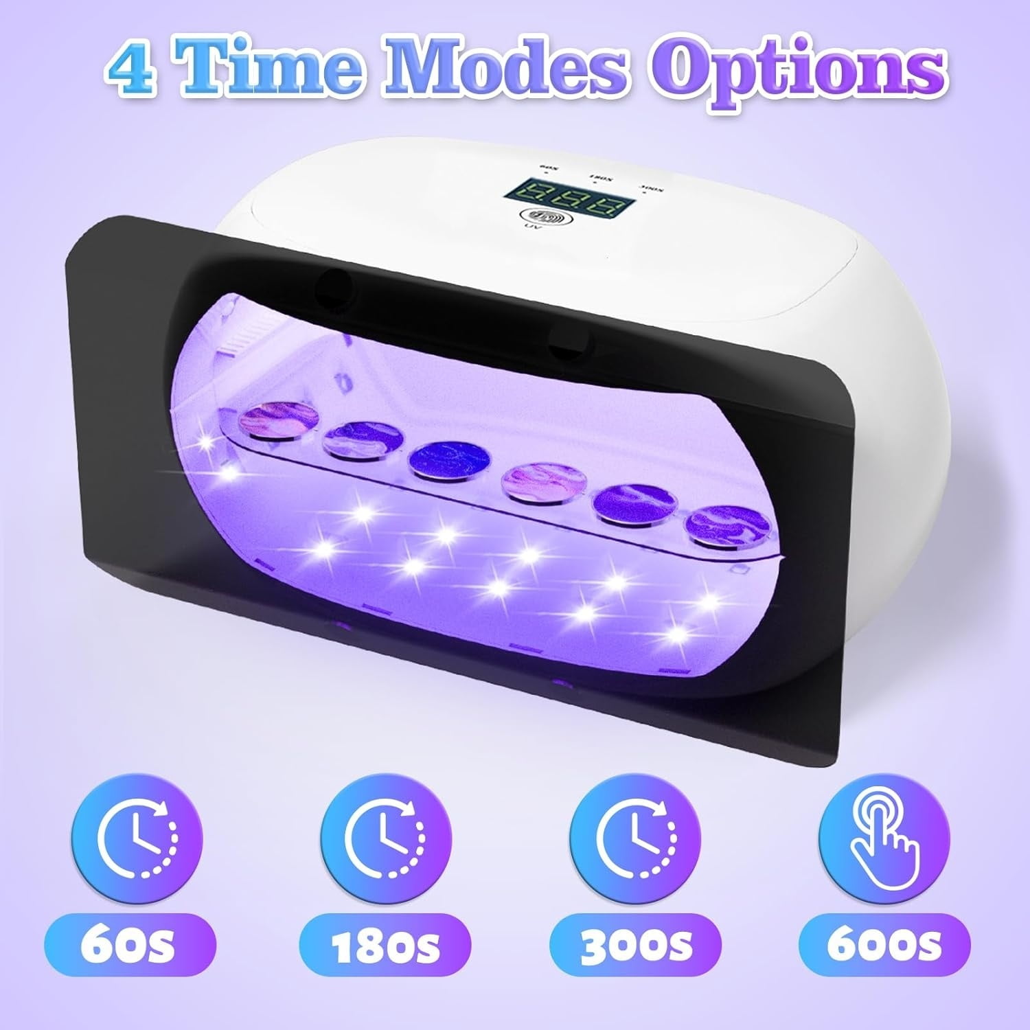 UV Light for Resin | 360° Ring Double-Layer Curing | Magnetic UV Baffle Design | Double-Sided Timer (1/3/5 Min) | 56-LED 60W Fast-Curing Lamp | USB-Powered for Jewelry, Molds & DIY Crafts