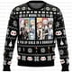 thumbnail image 3 of Suéter navideño feo de DanMachi con diseño de dibujos animados de Anime para mujer y hombre, sudadera con capucha para pareja, 3 of 5