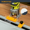 thumbnail image 3 of POWERTEC Router Guide Rail Adapter for Ryobi P601, PCL424, PCL424B & Ridgid R2911 Trim Routers Compatible with Powertec, Makita, Festool, Milwaukee, Kreg ACS, WEN, and Triton Guide Rails (72024N), 3 of 7