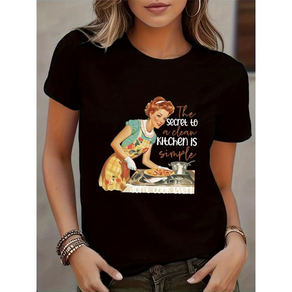 womens things retro t shirt vintage humor short sleeve crew neck tee with funny slogan casual regular fit for casual attire themed outfits suitable for 2026