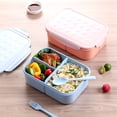 thumbnail image 4 of Oleegame 2PC Kids Snack Boxes For School Lunch Box Bento Box Divider With Spoon Crisper Creative Student Lunch Box Orange, 4 of 5