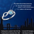thumbnail image 2 of Gem Stone King 10K White Gold Swiss Blue Topaz and White Diamond Accent Infinity Ring for Women (0.33 Cttw, Heart Shape 4MM, Gemstone November Birthstone, Available in Size 5,6,7,8,9), 2 of 6