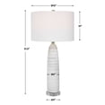 thumbnail image 5 of Uttermost Levadia Contemporary Fabric and Metal Table Lamp in Matte White/Gray, 5 of 5