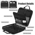 thumbnail image 4 of MoKo Zipper Binder with Strap Handle, 2 inch 3 Ring 500 Sheet Capacity Multi-Pockets Binder Organizer, School Office Supplies, Black, 4 of 8
