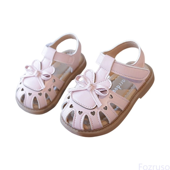 Fozruso Girls Sandals For Toddlers And Kids Comfortable Outdoor Summer Footwear With Sole For Ages 12 Months To 7 Years,Sizes 21 Toddlers 12-15 Months(Pink)