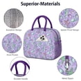 thumbnail image 4 of Lunch Bag Lunch Box for Women Reusable Insulated Lunch Bags,Water-Resistant Starfish Seahorse Shells Sea Life Animals Purple Cooler Lunch Tote Bag, Large Capacity for Work Travel Picnic, 4 of 6