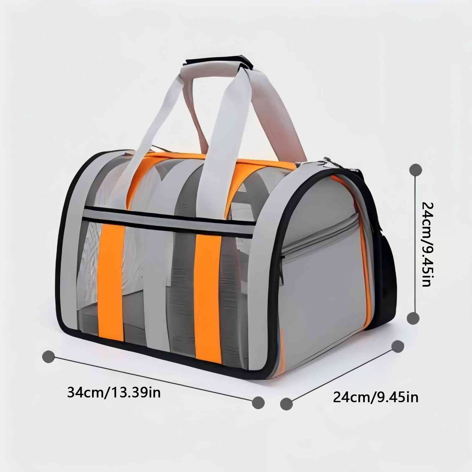 Portable Foldable Cat Travel Backpack Handbag with Soft Edges Breathable Durable Proof Net and Removable Washable Pad