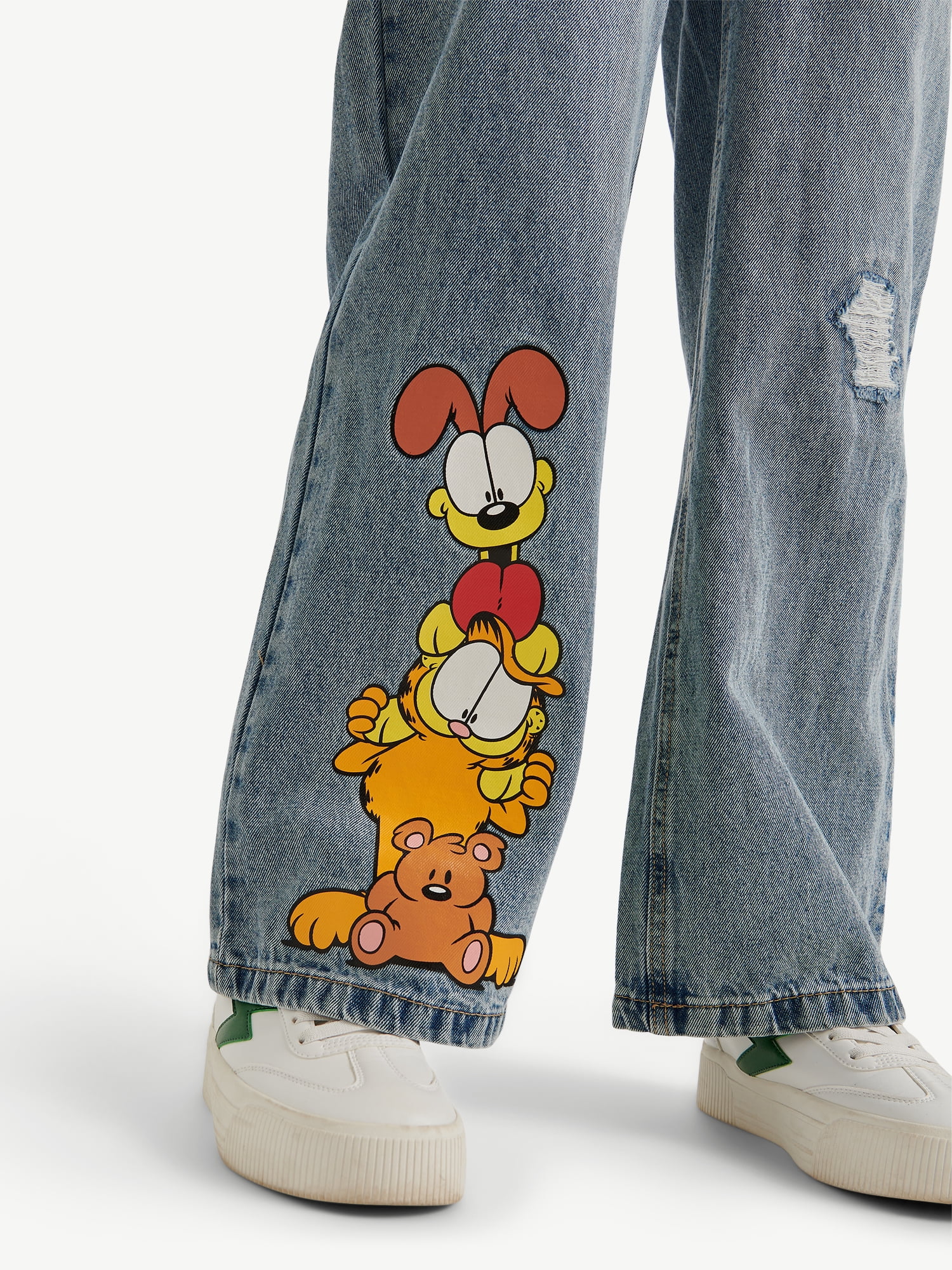 Justice x Garfield Girls Collab Jeans, Sizes 6-18, Slim & Plus