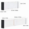 thumbnail image 3 of Adjustable Drawer Organizer, Plastic Storage Divider with Non-slip Base, Expandable From 30-45cm for Wardrobe, Kitchen, and Desk Drawers to Maximize Space and Organize Underwear, Socks,, 3 of 7