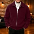 thumbnail image 2 of Men's Corduroy Jacket Sevevn Classic Soft Corduroy Zip Up Turn Down Collar Long Sleeve Chest Pocket Regular Fit Casual Coat Outwear for Daily Wear, 2 of 9