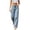*Light Blue, variant on ClodeEU Women High Waist Heart Embroidery Wide Leg Jeans,Casual Loose Straight Denim Pants with Pockets Light Blue,Women's Plus L