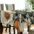 thumbnail image 5 of Yayeee Tablecloths 60" x 60" Rectangle Wrinkle Resistant Party Table Cover, Gray Floral Pattern, 5 of 8