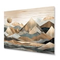 thumbnail image 2 of Designart "Geometric Horizons in Grey and Gold II" City Geometric Metal Wall Art, 2 of 5