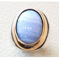 thumbnail image 5 of Blue Lace Agate Ring, Silver Jewelry, 925 Silver Ring, Father's Day, AAA Natural Agate, Huge Birthstone Ring, Heavy Mens Ring, Spiritual Healing Gemstone, Christmas, Mens Ring, 5 of 6