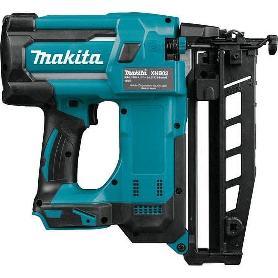 Makita XNB02Z, 18V Cordless 16 Gauge Straight Finish Nail Gun, 5.0 Ah