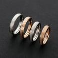 thumbnail image 3 of Amaiiu Stainless Steel Ring Personalized Sparkling Rings Jewelry Gift Dressing Up Accessory for Wedding Party Daily Working Rose Gold 4MM, 3 of 10