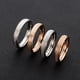 thumbnail image 5 of Guardurnaity Anillo de acero inoxidable, anillos brillantes personalizados, regalo de joyería, accesorio de vestir para fiesta de boda, trabajo Ropa, zapatos y accesorios Miscelánea Plata 4MM, 5 of 6