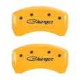 thumbnail image 5 of MGP 4 Caliper Covers Engraved Front & Rear With stripes/Challenger Black finish silver ch Fits select: 2006-2010 DODGE CHARGER R/T, 2009-2010 DODGE CHALLENGER R/T, 5 of 6