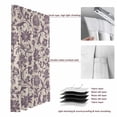 thumbnail image 6 of Purple Floral Blackout Curtains for Bedroom/Living Room, Pinch Pleated Black Out Curtains, Spring Plants Flowers Vintage Rustic Room Darkening Window Drapes with Hooks 2 Panels, 59"x70", 6 of 8